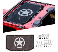XYHAOAI Pare-Soleil Mesh Shade Top Front Cover Fournit Toit UV Protection Solaire pour Jeep Wrangler JL JLU & Gladiator JT 2018-2024,Five Stars