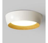 XYHAZCSM Plafonnier de chambre à coucher contemporain LED proche des luminaires de plafond 15,7 pouces décoration de grain de bois 4000K 24W LED plafonnier for couloir salon cuisine(White)