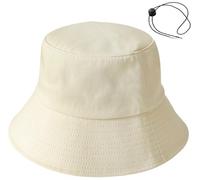 XYIYI Beige Bobs Chapeau à Large Bord pour Femmes Hommes Soleil Plage Casquette de Pêche