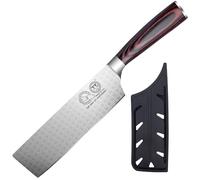 XYJ 7 Inch Japanese Nakiri Knife,Stainless Steel,Razor-Sharp Kitchen Knife,Meat Cleaver for Meat Cutting,Professional Kitchen Cooking Knife With Sleeve