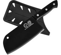 XYJ Santoku Knife 7 Inch Butcher Knife Nakiri Full Tang Serbian Chef Knife with Blade Protection Knife Covers Kitchen Cutting