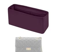 XYJG Organisateur de sac à main en soie pour Chanel 2.55 Reissue Flap Bag, pochette de rangement tote bag, Insert de sac de luxe (Mini 22A, Burgundy)