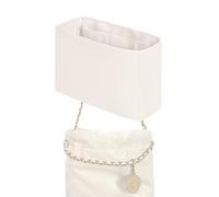 XYJG Organisateur de sac à main en soie pour Chanel 22 Mini/Small/Medium/Large, pochette de rangement tote bag, Insert de sac de luxe (22-Mini, Craie)