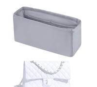 XYJG Organisateur de sac à main en soie pour Chanel CF Classic Flap/Timeless Mini/Small/Medium/Jumbo/Maxi, pochette de rangement tote bag, Insert de sac de luxe (CF Mini, Bleu Pale)