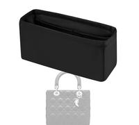 XYJG Organisateur de sac à main en soie pour Lady Dior, pochette de rangement, Insert de sac de luxe (Lady Dior Small, Noir)