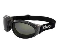 XYJTC Lentille de Casque, Lunettes de Moto Global Vision Eliminator (Monture Noire/Verres Jaunes)(Black Frame/Smoke Lens)