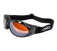 XYJTC Lentille de Casque, Lunettes de Moto Global Vision Eliminator (Monture Noire/Verres Jaunes)(Black Frame/Driving Mirror Lens)