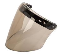 XYJTC Moto Visière de casque 3/4 jet moto à 3 boutons-pression (1 pièce) avec protection solaire et écran anti-usure. Accessoires inclus.(Smoke)
