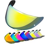 XYJTC Moto Visière de casque de moto HJ-34P de remplacement for HJC C10. Protection UV compatible avec HJC C10 (transparente)(Revo Deep Gold)