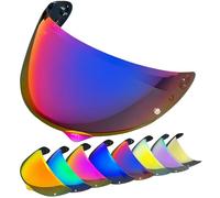 XYJTC Moto Visière de casque de moto HJ-34P de remplacement for HJC C10. Protection UV compatible avec HJC C10 (transparente)(Revo Rose Red)