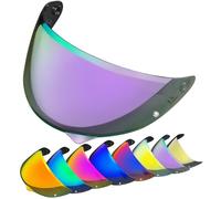 XYJTC Moto Visière de casque de moto HJ-34P de remplacement for HJC C10. Protection UV compatible avec HJC C10 (transparente)(Revo Deep Purple)
