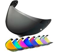 XYJTC Moto Visière de casque de moto HJ-34P de remplacement for HJC C10. Protection UV compatible avec HJC C10 (transparente)(Deep Black)