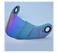 XYJTC Moto Visière rabattable LS2 FF370 for casque de moto, lentille anti-buée colorée, casque modulaire à double lentille for LS2 FF394 FF386 FF325 (rouge)(Rainbow)