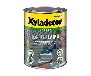 Xyladecor GardenFlairs Huile pour bois imperméabilisant avec effet métallique décoratif Gris graphite 1 l