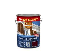 Xyladecor - Lasure Protectrice pour Bois Extérieur Glycéro - Volets, Portails, Portes, Fenêtres - Couleur : Satin Noyer - Quantité : 5L plus 20% gratuit