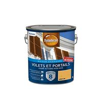 Xyladecor - Lasure Protectrice pour Bois Extérieur - Volets, Portails, Portes, Fenêtres - Couleur : Satin Chêne Clair - Quantité : 5 L