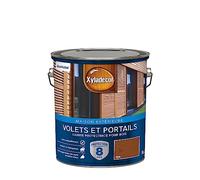Xyladecor - Lasure Protectrice pour Bois Extérieur - Volets, Portails, Portes, Fenêtres - Couleur : Satin Teck - Quantité : 5L - 5324260