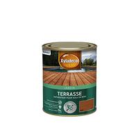 Xyladecor - Saturateur pour Sols Extérieurs en Bois - Terrasses, Abords de Piscine, Caillebotis - Antidérapant - Couleur : Mat Teck - Quantité : 1L - 5324232