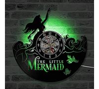 XYLLYT La Petite sirène Disque Vinyle Horloge Murale Design Moderne décoration de la Maison Horloge Murale