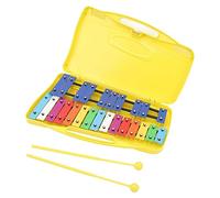 Xylophone 25 Notes Xylophone coloré pour Enfants, Xylophone à Touches en Aluminium Robuste avec Boîte Jaune 15,4 X 9,1 X 1,6 Pouces Petit Xylophone Musical Professionnel pour