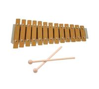 Xylophone à 13 Notes, Instrument Percussion à Clés Métalliques, Bois Naturel avec 2 Maillets - Design Boîte pour Résonance Optimale, Antidérapant, Idéal Débutants et Musiciens