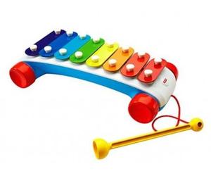 Xylophone à roulettes 8 Touches Arc-en-Ciel - Set Jouet Musical 18 m+ avec Carte Tigre