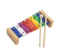 Xylophone Enfant Percussion Glockenspiel Métal Bois avec Lames Numérotées et Lettres des Notes Maillets Inclus Apprentissage Du Rythme et de la Hauteur Adapté aux Écoles Éveil Musical Maison Cadeau