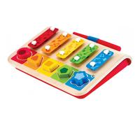 Hape Jouet d’éveil musical en bois - Xylophone trieur de formes - dès 12 mois et +