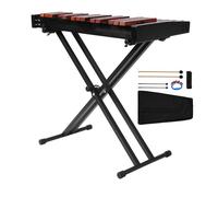 Xylophone Glockenspiel 32 Notes-Duoku-Instrument de Percussion en Bois avec Support Ajustable-4 Maillets et Sac de Transport