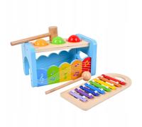 Xylophone Hammering Pound Toys pour tout-petits, bleu