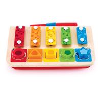 Hape Jouet d’éveil musical en bois - Xylophone trieur de formes - dès 12 mois et +