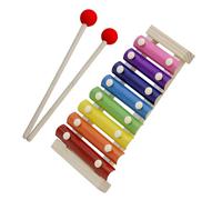 Xylophone portable pour à 8 notes, texture en bois naturel avec code couleur vibrant, jouet musical pour les liens familiaux, instruments de musique pour tout-petits