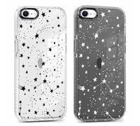 Xylota 2 Pièces Coque pour iPhone 16e/iPhone 17e 6,1", Transparente Étui avec Aesthetic Motif Stern Dessin, Mince TPU Bumper Souple Silicone Housse Clair Antichoc Protection Case Filles Femmes Cover