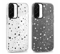 Xylota 2 Pièces Coque pour Samsung Galaxy A56 5G 6,7", Transparente Étui avec Aesthetic Motif Stern Dessin, Mince TPU Bumper Souple Silicone Housse Clair Antichoc Protection Case Filles Femmes Cover