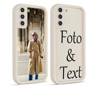 Xylota Coque Personnalisée pour Samsung Galaxy S21 FE 5G 6,4", Personnalisable Étui avec Votre Propre Photo Texte Image, Personnaliser Custom Housse Silicone Bumper Cover pour Samsung S21 FE 5G, Blanc