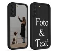 Xylota Coque Personnalisée pour Samsung Galaxy S21 FE 5G 6,4", Personnalisable Étui avec Votre Propre Photo Texte Image, Personnaliser Custom Housse Silicone Bumper Cover pour Samsung S21 FE 5G, Noir