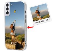 Xylota Coque Personnalisée pour Samsung Galaxy S21 Plus/S21+ 5G 6,7", Personnalisable Étui avec Votre Propre Photo Image, Personnaliser Custom Housse Bumper Cover pour Samsung S21+ 5G, Transparent