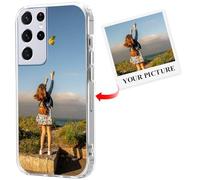 Xylota Coque Personnalisée pour Samsung Galaxy S21 Ultra 5G 6,8", Personnalisable Étui avec Votre Propre Photo Image, Personnaliser Custom Housse Bumper Cover pour Samsung S21 Ultra 5G, Transparent