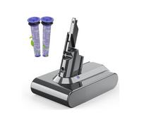 Xyluno Batterie de rechange 6000 mAh pour Dyson V7 SV11 Animal Absolute Fluffy Trigger Motorhead Pro Car+Boat Aspirateur Battery avec 2 filtres