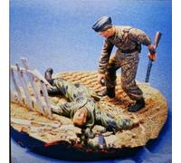 XYMCX 1/35 WWII Soldat Allemand en résine Maquette en résine Non Peinte et Non assemblée (2 Personnes+avec Base) // G3x1S9