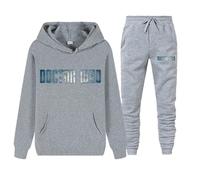 XYMCX Survêtement à capuche pour homme Doctor Who, survêtement 2 pièces à manches longues, jogging décontracté, tenue chaude d'automne et d'hiver avec poche à cordon,Gray-xx_l