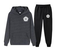 XYMCX Survêtement pour homme, ensemble complet pour Supernatural, sweat à capuche à manches longues et pantalon de survêtement, ensemble 2 pièces décontracté, survêtement ensembles,Dark Gray-x_l