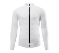 XYMCX Veste De Cyclisme Coupe-Vent pour Homme, Haut De Vélo Haute Visibilité, Coupe-Vent Ultraléger, 3 Poches À L'arrière pour VTT, Véhicules De Route,White-XXL