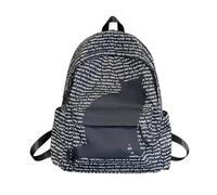XYNM Cartable Garcon Primaire Sac À Dos avec des Lettres D'ordinateur Résistant l'eau La Mode Et Décontractée pour Les Élèves du Secondaire Junior Senior-Noir