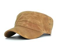 XYNM Casquettes de Baseball Coup Coton en Toile Cire Men Cadet Étanche -Brun-réglable 56-59 Cm