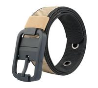 XYNM Ceinture Homme Bracelet pour Hommes avec Fermeture À Broche en Alliage, Rotative, Conception Tressée Tactique Les Activités De Plein Air-marron-125 Cm