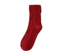 XYNM Chaussette de noël Chaussettes Respirantes pour Femmes, Rouges Et du Nouvel an Filles, À Rayures, Décontractées, Chaudes, Confortables, Douces, L'automne l'hiver