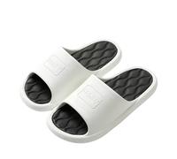 XYNM Pantoufles tendance pour femme et homme - Tongs d'été - Sandales de plage douces et antidérapantes - Pour la salle de bain - Pour couple - Chaussures de maison, Noir , 46/47 EU
