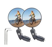 Xynovate 1 Paire de Rétroviseur vélo, Miroirs De Vélo HD en Verre à lentille, 360° Orientable Incassable Miroir pour le Vélo de Route de Montagne Bicyclette