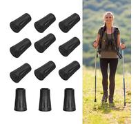 Xynovate 12 Pièces Embout Bâtons Marche Nordique Caoutchouc Baton Marche, Embouts Antidérapants de Canne de Marche pour Asphalte Tampon pour Bâtons de Trekking
